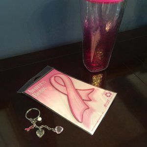 Breast Cancer Awareness Key Chain, Magnet, and Cup